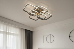 70W Adjustable LED Semi-Flush Ceiling Light with Remote - thumbnail 8