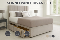 Divan Bed with Storage Drawers & Orthopaedic Mattress - Naples Grey - thumbnail 8