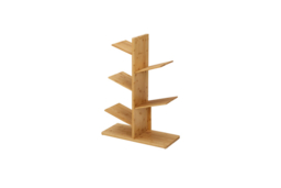 PRICE DROP! 5 or 7-Tier Wooden Bookcase - Tree- Design, Angled Tiers & Natural Wood - thumbnail 7