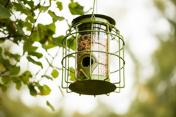 Mini Squirrel-Proof Bird Seed Feeder - Weather-Resistant Steel, Songbird-Friendly - thumbnail 6