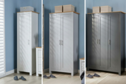 Camden Oak Effect Wardrobe - 1, 2 or 3 Door Contemporary Bedroom Storage with Hanging Rail - thumbnail 6