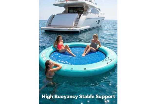 EcoFurnix Inflatable Ring Floating Hammock - Pool & Garden Water Lounger, One Size, Durable PVC - image 1