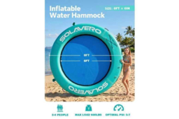 EcoFurnix Inflatable Ring Floating Hammock - Pool & Garden Water Lounger, One Size, Durable PVC - thumbnail 7