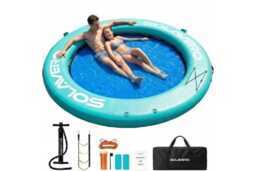 EcoFurnix Inflatable Ring Floating Hammock - Pool & Garden Water Lounger, One Size, Durable PVC - thumbnail 2