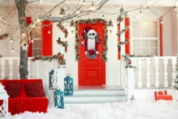Nightmare Before Christmas  Festive Door Wreath - 55cm, Unique Movie Decor - thumbnail 2