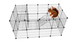 Large Small Pet Cage - Metal Wire Enclosure for Rabbits, Guinea Pigs & Hamsters, Easy Assembly, Spacious 140cm - thumbnail 7