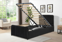 PRICE DROP! Ottoman Divan Bed with Gas Lift Storage & Premium Fabric - Single, Double or King - thumbnail 5