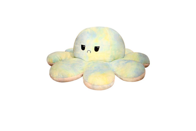 Reversible Octopus Plushie Pillow - Ultra-Soft Cotton, Double-Sided, 3 Sizes, Mood Toy - image 1