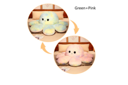 Reversible Octopus Plushie Pillow - Ultra-Soft Cotton, Double-Sided, 3 Sizes, Mood Toy - thumbnail 8