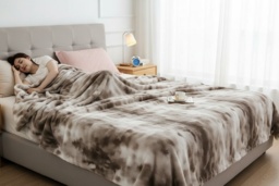 Luxury Faux Fur Throw Blanket - Thick Flannel, Reversible, Machine Washable - 4 Sizes, 5 Colours - thumbnail 2