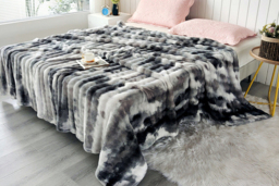 Luxury Faux Fur Throw Blanket - Thick Flannel, Reversible, Machine Washable - 4 Sizes, 5 Colours - thumbnail 3