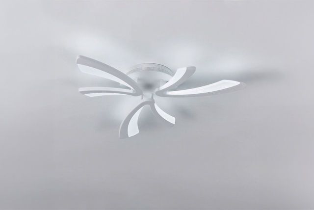V-Shaped Semi-Flush LED Ceiling Light with Remote Control - image 1