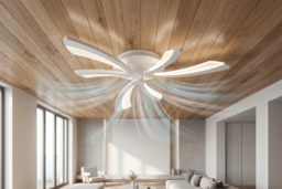 V-Shaped Semi-Flush LED Ceiling Light with Remote Control - thumbnail 2