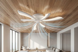 V-Shaped Semi-Flush LED Ceiling Light with Remote Control - thumbnail 6