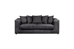 Dylan Grey Jumbo Cord Fabric 3-Seater Sofa - Modern Handmade UK Sofa, Plush Deep Cushions - thumbnail 7