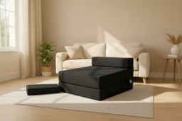 Fabric Foldout Single Sofa Bed - Jumbo Cord, Compact Z Bed, Modern Guest Chair (11 Colours) - thumbnail 5