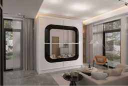 Contemporary MDF Sliding Door Wardrobe - Space-Saving Bedroom Storage, 150cm or 203cm - Modern Sliding Door, Multiple Colours - thumbnail 4