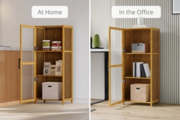 3-Tier Bookcase Cabinet with Acrylic Door - thumbnail 3