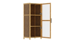 3-Tier Bookcase Cabinet with Acrylic Door - thumbnail 1