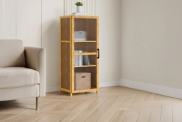 3-Tier Bookcase Cabinet with Acrylic Door - thumbnail 2