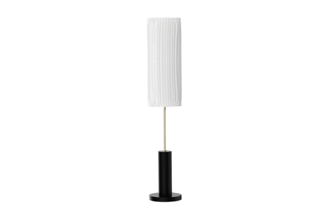 Retro- Floor Lamp with Fabric Lampshade - image 1