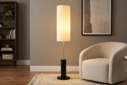 Retro- Floor Lamp with Fabric Lampshade - thumbnail 6