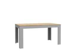 Extendable Solid Oak Dining Table - Space-Saving, 160-207cm, Modern Classic in Navy, Grey or White - thumbnail 1