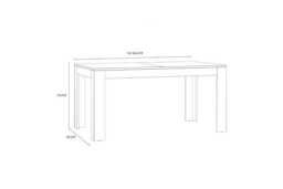 Extendable Solid Oak Dining Table - Space-Saving, 160-207cm, Modern Classic in Navy, Grey or White - thumbnail 3