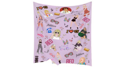Taylor Swift  Polyester Wall Art Tapestry - Modern Pop Bedroom Decor, 3 Sizes - thumbnail 1