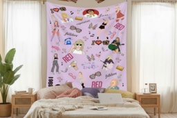 Taylor Swift  Polyester Wall Art Tapestry - Modern Pop Bedroom Decor, 3 Sizes - thumbnail 2