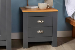 Camden Contemporary Two-Drawer Bedside Table - Metal Handles, Compact Storage, 3 Colours - thumbnail 8