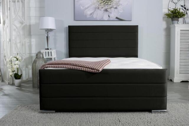 Coco Plush Velvet Upholstered Bed with Memory Spring Mattress - All-In-One Comfort & Style (Single to Super King)