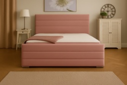 Coco Plush Velvet Upholstered Bed with Memory Spring Mattress - All-In-One Comfort & Style (Single to Super King) - thumbnail 3