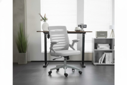 Ergonomic Mesh Office Chair - Adjustable Height, Flip-Up Armrests, Black, 136kg Capacity - thumbnail 6