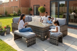 CLEARANCE! 9-Seater Rattan Garden Dining Set - Weatherproof Outdoor Sofa & Table