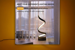 Elegant LED Spiral Bedside Table Lamp - thumbnail 7