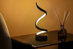 Elegant LED Spiral Bedside Table Lamp - thumbnail 4