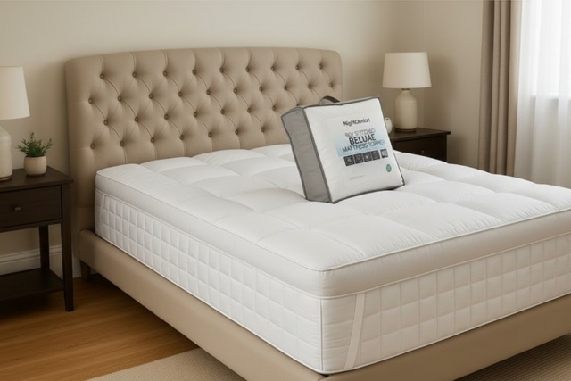 NightComfort Hotel Quality Deep Mattress Topper - Microfibre, Anti-Allergy, 4 Sizes - image 1