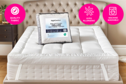 NightComfort Hotel Quality Deep Mattress Topper - Microfibre, Anti-Allergy, 4 Sizes - thumbnail 4