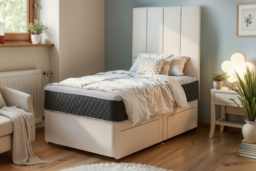 Plush Divan Bed - Premium Fabric Storage Divan Base, Optional Mattress, Small Single/Single - thumbnail 2