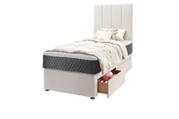 Plush Divan Bed - Premium Fabric Storage Divan Base, Optional Mattress, Small Single/Single - thumbnail 7