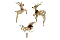 PRICE DROP! LED Christmas Sleigh & Reindeer Light Set - Pre-Lit, Battery-Operated, Indoor/Outdoor Festive Decoration (30cm/32cm) - thumbnail 8