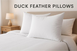 Luxury Duck Feather Pillows - Medium Firm, Hypoallergenic, 100% Cotton Cover, Machine Washable - Single, Double or Family Pack - thumbnail 6