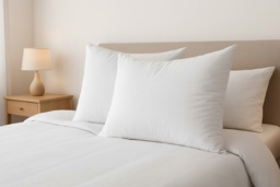 Luxury Duck Feather Pillows - Medium Firm, Hypoallergenic, 100% Cotton Cover, Machine Washable - Single, Double or Family Pack - thumbnail 1