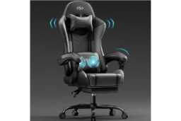 EcoFurnix Modern Scandi Fabric Reclining Sofa Chair with Massage & Footrest - 1-Seater Armchair - thumbnail 2