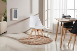 PRICE DROP! Jensen Faux Leather Dining Chair - Solid Wood Frame, Scandinavian Style, Single Seat, Easy Clean - thumbnail 6
