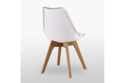 PRICE DROP! Jensen Faux Leather Dining Chair - Solid Wood Frame, Scandinavian Style, Single Seat, Easy Clean - thumbnail 4