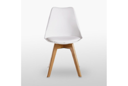 PRICE DROP! Jensen Faux Leather Dining Chair - Solid Wood Frame, Scandinavian Style, Single Seat, Easy Clean - thumbnail 7