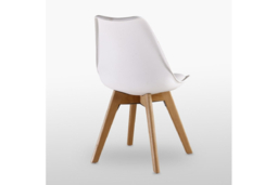 PRICE DROP! Jensen Faux Leather Dining Chair - Solid Wood Frame, Scandinavian Style, Single Seat, Easy Clean - thumbnail 8