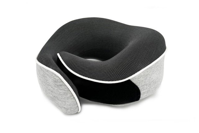 Memory Foam Travel Neck Pillow - Adjustable, Washable Cover, Optional Eye Mask & Earplugs - image 1